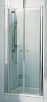 Kermi Atea 2-delige Draaideur 120 X 200 Cm. Zilver Glans-helder Glas - thumbnail
