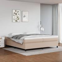 Boxspring bed kunstleer cappuccinokleurig 200x200 cm