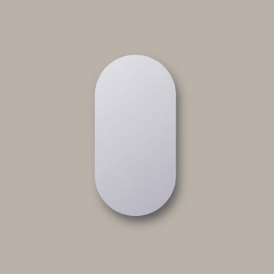 Spiegel Sanicare Q-Mirrors 70x100 cm Ovaal/Rond incl. ophangmateriaal Sanicare