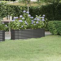 VidaXL Plantenbak 152x40x36 cm gepoedercoat staal antracietkleurig