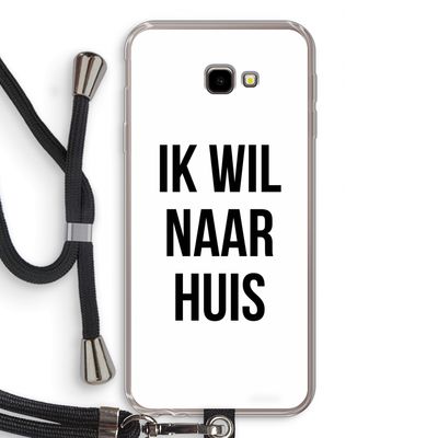 Ik wil naar huis: Samsung Galaxy J4 Plus Transparant Hoesje met koord