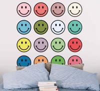 Wanddecoratie stickers Verschillende kleuren jaren 90 smileys