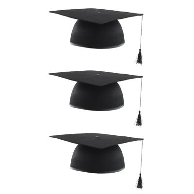 Afstudeer doctoraal hoedje geslaagd - 10x stuks - zwart - volwassenen - Examen diploma uitreiking fe