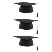 Afstudeer doctoraal hoedje geslaagd - 10x stuks - zwart - volwassenen - Examen diploma uitreiking fe
