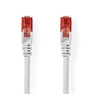 CAT6-kabel | RJ45 Male | RJ45 Male | U/UTP | 1.00 m | Rond | PVC | Wit | Label