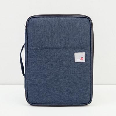 Multi-functionele A4 document zakken draagbare waterdichte Oxford doek opbergtas voor notebooks grootte: 33cm * 24 * 3.5 cm (donkerblauw)