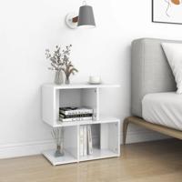 Nachtkastjes 2 st 50x30x51,5 cm spaanplaat hoogglans wit
