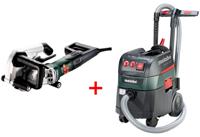Metabo mfe 40 muursleuffrees 1900 watt 40mm diepte met 125mm schijven + asr 35 l acp bouwstofzuiger