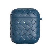 AirPods 1/2 hoesje PU Wave Series - soft case - blauw - thumbnail