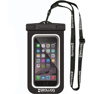 Zwarte/witte waterproof hoes voor smartphone/mobiele telefoon