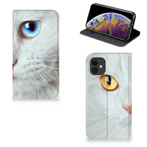 Apple iPhone 11 Hoesje maken Witte Kat