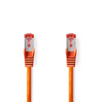 Nedis CAT6 Netwerkkabel | RJ45 Male | RJ45 Male | S/FTP | 10.0 m | Rond | LSZH | Oranje | Label - CCGL85221OG100