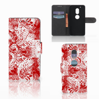 Telefoonhoesje met Naam Motorola Moto G4 Play Angel Skull Rood - thumbnail
