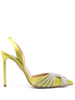 Aquazzura escarpins Gatsby 105 mm à ornements en cristal - Vert