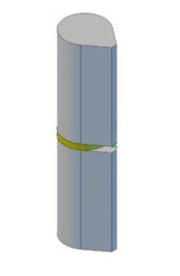 Charmag aanlaspaumelle staal/staal vlakke kop 140mm
