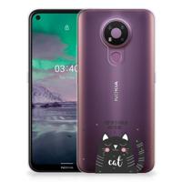 Nokia 3.4 Telefoonhoesje met Naam Cat Good Day