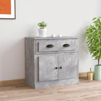 Dressoir 70x35,5x67,5 cm bewerkt hout betongrijs