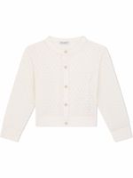 Dolce & Gabbana Kids cardigan en maille pointelle - Blanc