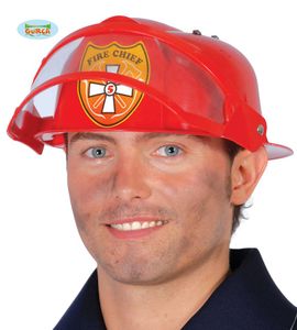 Brandweerhelm met vizier kind/volwassen