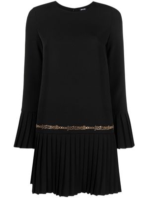 Just Cavalli robe courte à logo clouté - Noir