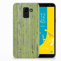 Samsung Galaxy J6 2018 | Bumper Hoesje | Green Wood