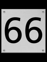 Novioproducts RVS Huisnummerbord 12x12cm - met schroeven
