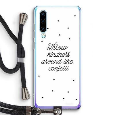 Confetti: Huawei P30 Transparant Hoesje met koord