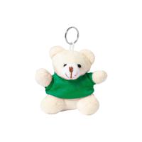 Pluche teddybeer knuffel sleutelhanger - groen - 8 cm - Beren dieren sleutelhangers