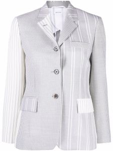 Thom Browne blazer à empiècements contrastants - Gris