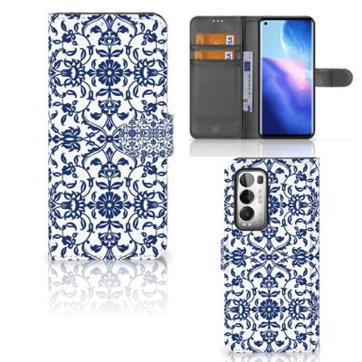 OPPO Find X3 Neo 5G Hoesje Flower Blue