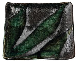 Groen/Grijs Vierkant Bord - Green Grey Series - 18 x 18cm