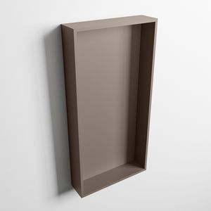 MONDIAZ EASY Nis 59,5x29,5cm in solid surface kleur Smoke | Smoke. 1 vak geschikt voor in- of opbouw