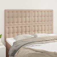 Hoofdborden 4 st 72x5x78/88 cm kunstleer cappuccinokleurig