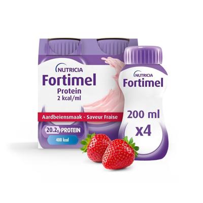 Fortimel Protein 2kcal Aardbei 4x200ml