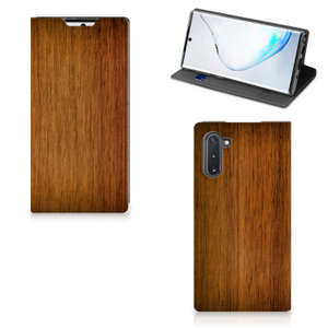 Samsung Galaxy Note 10 Book Wallet Case Donker Hout