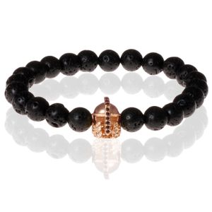 Memphis kralen armband Lavasteen Gladiator Rose