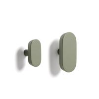 Kave Home Kapstokhaak 'Arely' Set van 2 stuks, kleur Groen