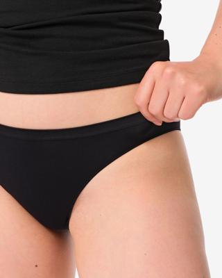 HEMA Damesslip naadloos micro zwart (zwart)