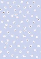 Behang Daisy Field Rol Blauw