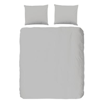 Dekbedovertrek Percale Katoen Donkere Kleuren Effen 240x200 Cm Grijs Anti Allergie & Anti Huisstofmijt Good Morning - Dekbed-Discounter.nl