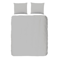 Dekbedovertrek Percale Katoen Donkere Kleuren Effen 240x200 Cm Grijs Anti Allergie & Anti Huisstofmijt Good Morning - Dekbed-Discounter.nl