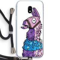 Lama: Samsung Galaxy J3 (2017) Transparant Hoesje met koord
