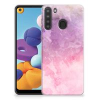 Hoesje maken Samsung Galaxy A21 Pink Purple Paint - thumbnail