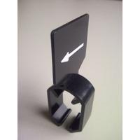 Maataanduider met pijl zwart zonder maat