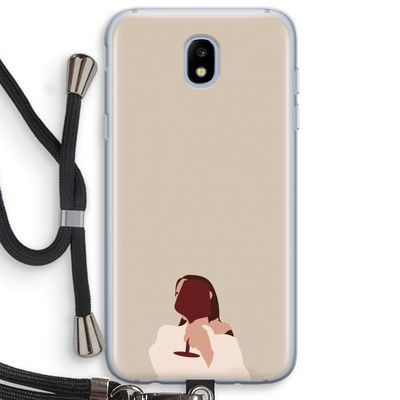 I drink wine: Samsung Galaxy J5 (2017) Transparant Hoesje met koord