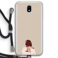 I drink wine: Samsung Galaxy J5 (2017) Transparant Hoesje met koord
