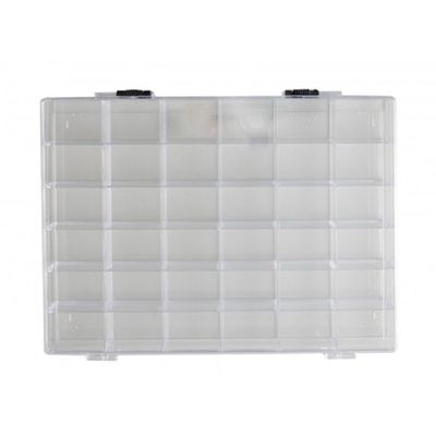 Opberg/sorteer box/dozen met 36 vakken 25 cm