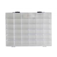 Opberg/sorteer box/dozen met 36 vakken 25 cm