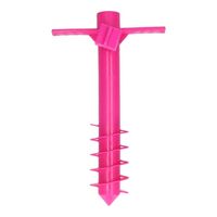 Roze parasolhouder/ parasolharing strand 40 cm - thumbnail