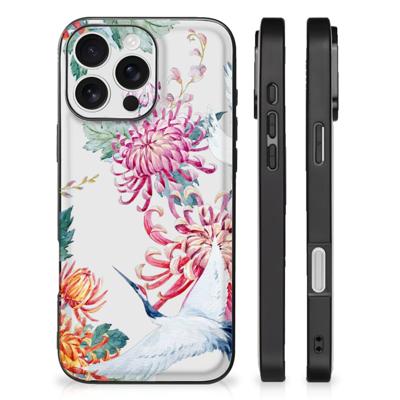 iPhone 16 Pro Dierenprint Telefoonhoesje Bird Flowers iPhone 16 Pro Dierenprint Telefoonhoesje Bird Flowers
